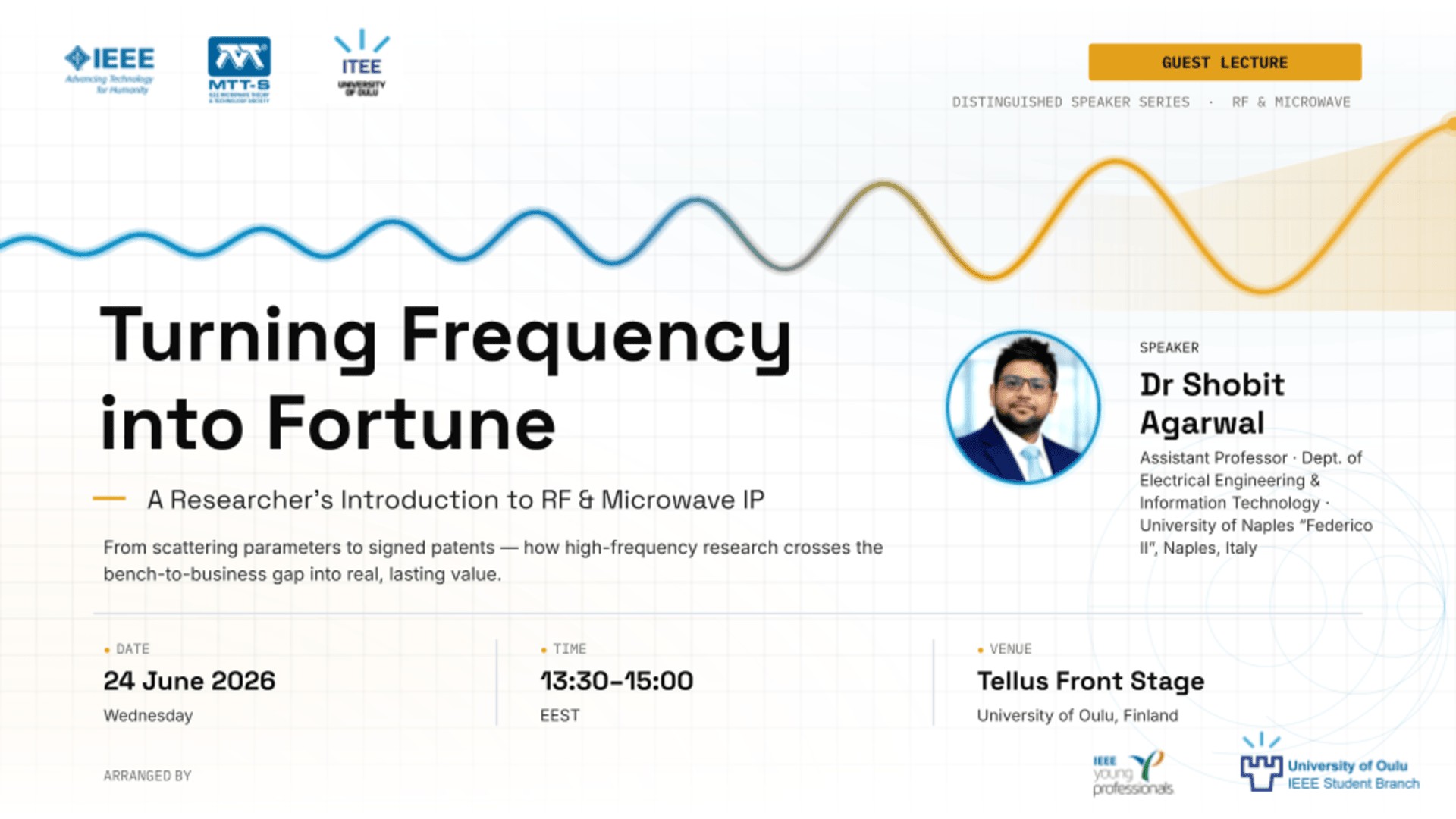 Distinguished Speaker Series - Turning Frequency into Fortune